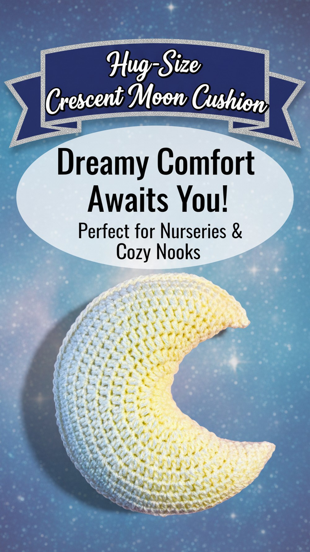 Hug-Size Crescent Moon Cushion