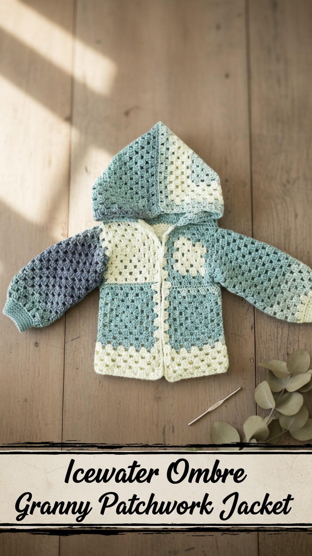 Icewater Ombre Granny Patchwork Jacket