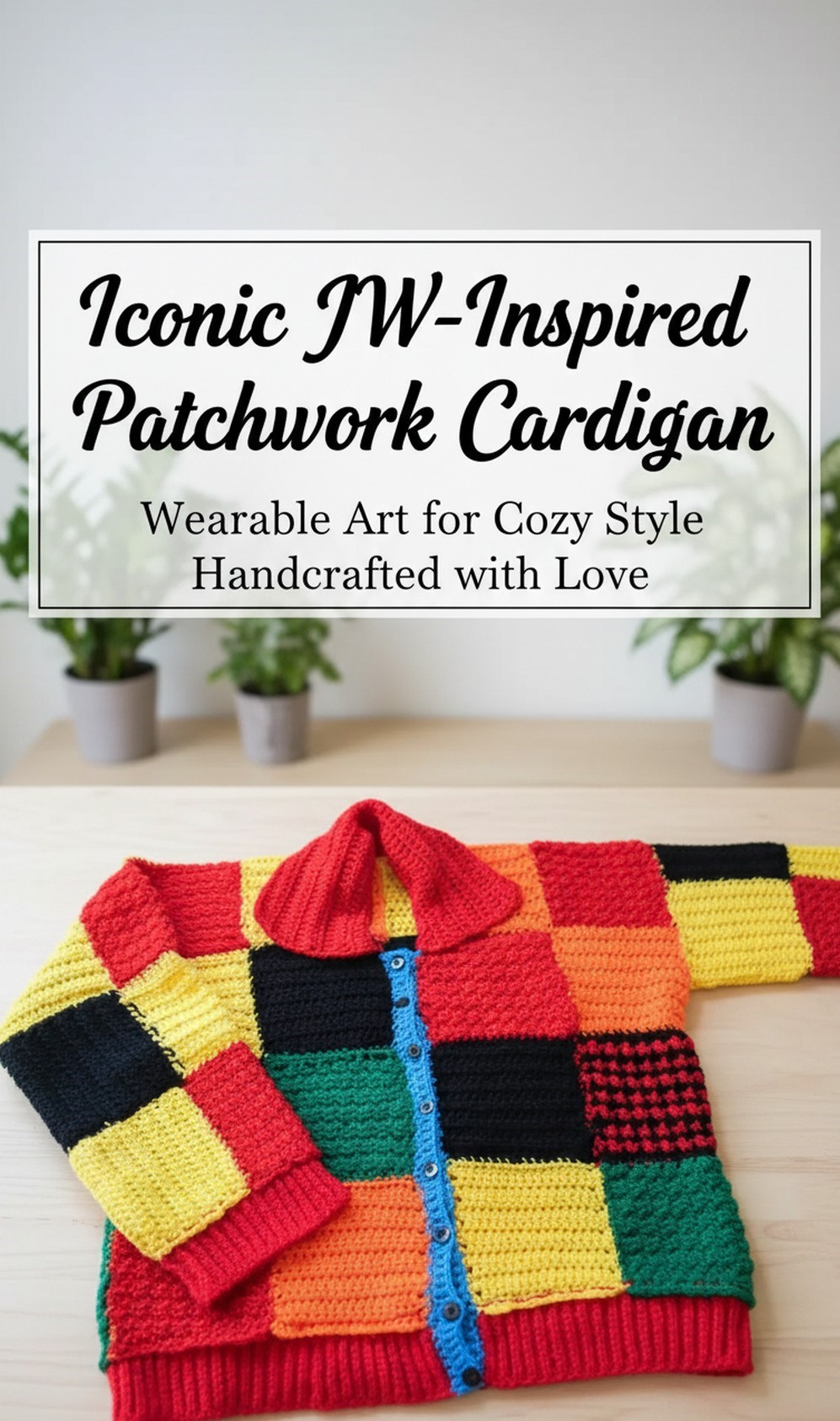 Iconic JW-Inspired Patchwork Cardigan