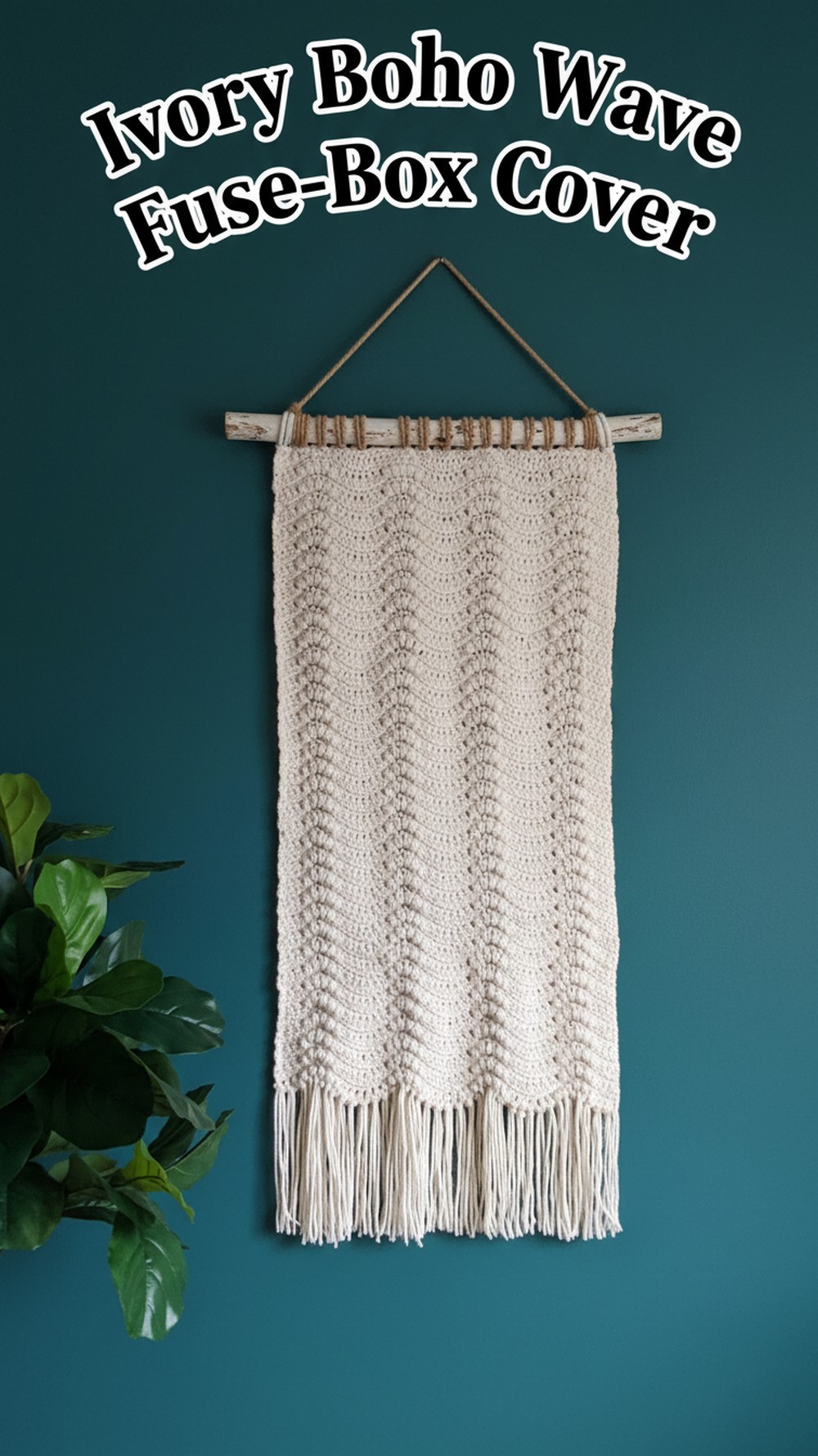 Ivory Boho Wave Fuse-Box Cover
