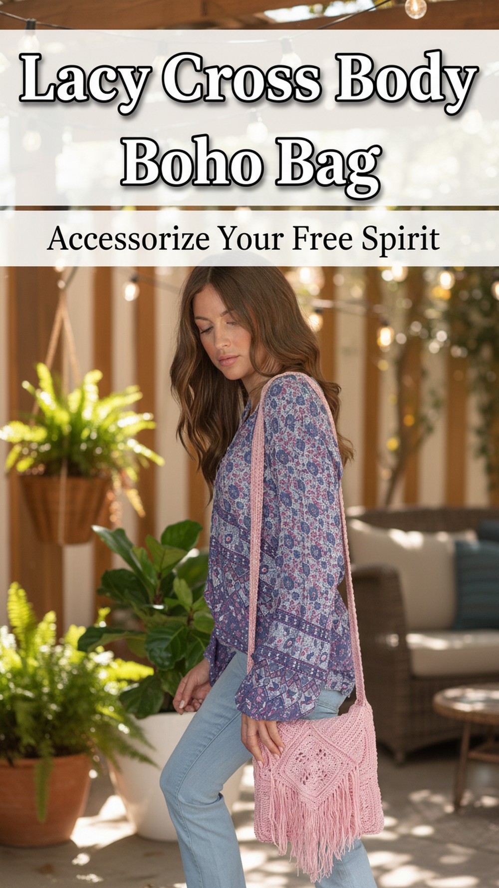 Lacy Cross Body Boho Bag