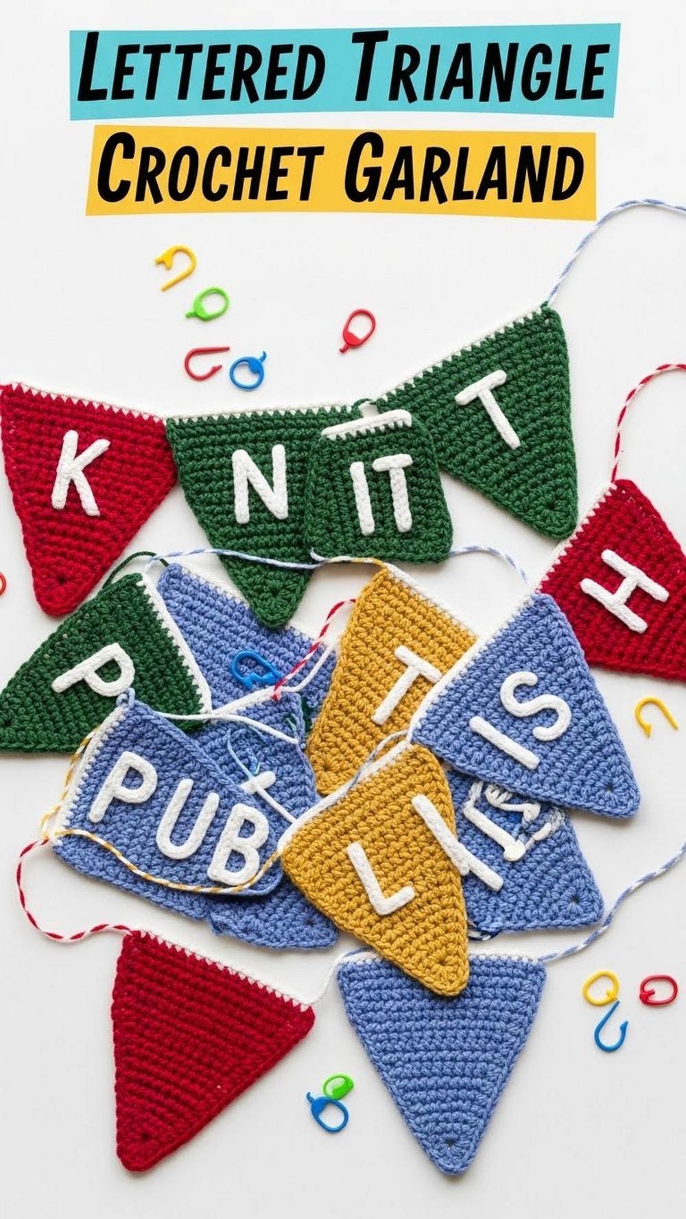 Lettered Triangle Crochet Garland