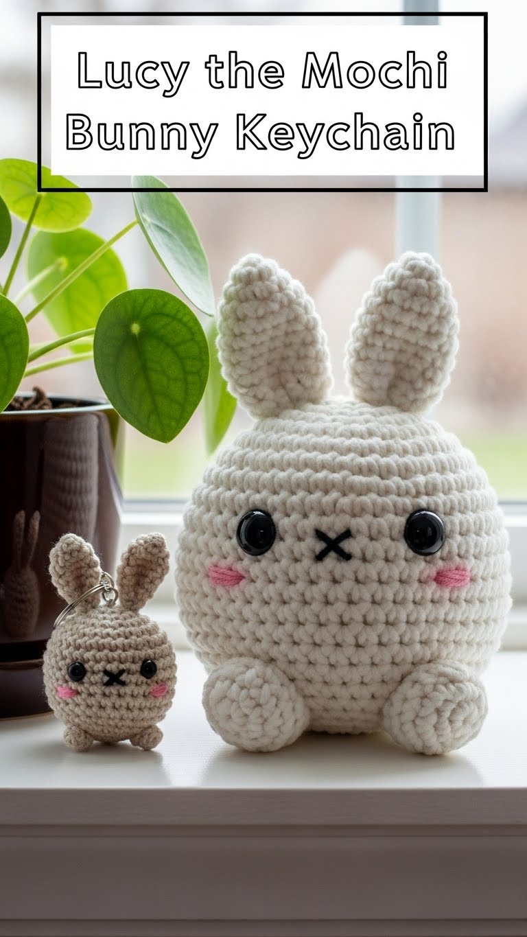 Lucy the Mochi Bunny Keychain