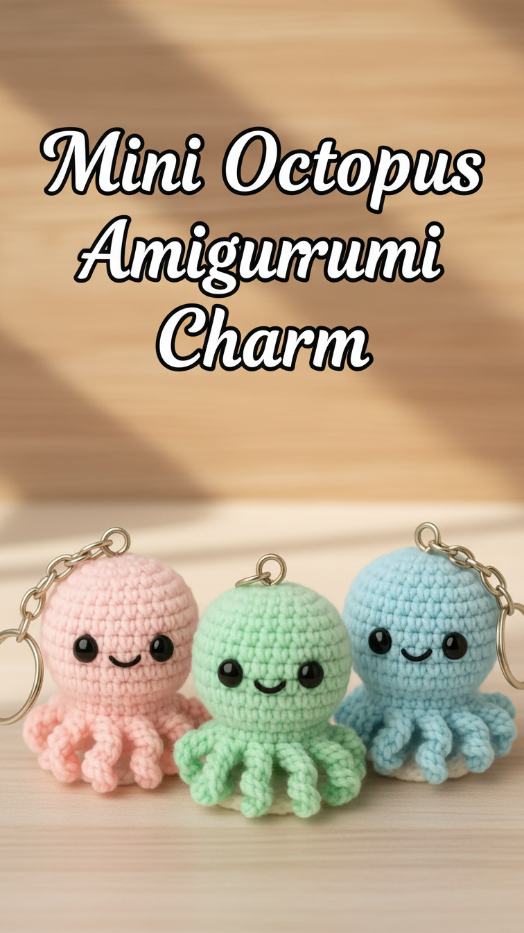 Mini Octopus Amigurumi Charm