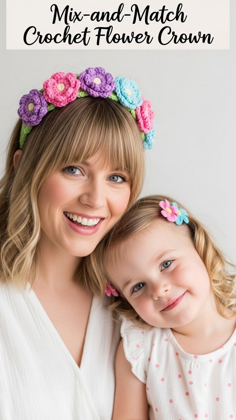 Mix-and-Match Crochet Flower Crown