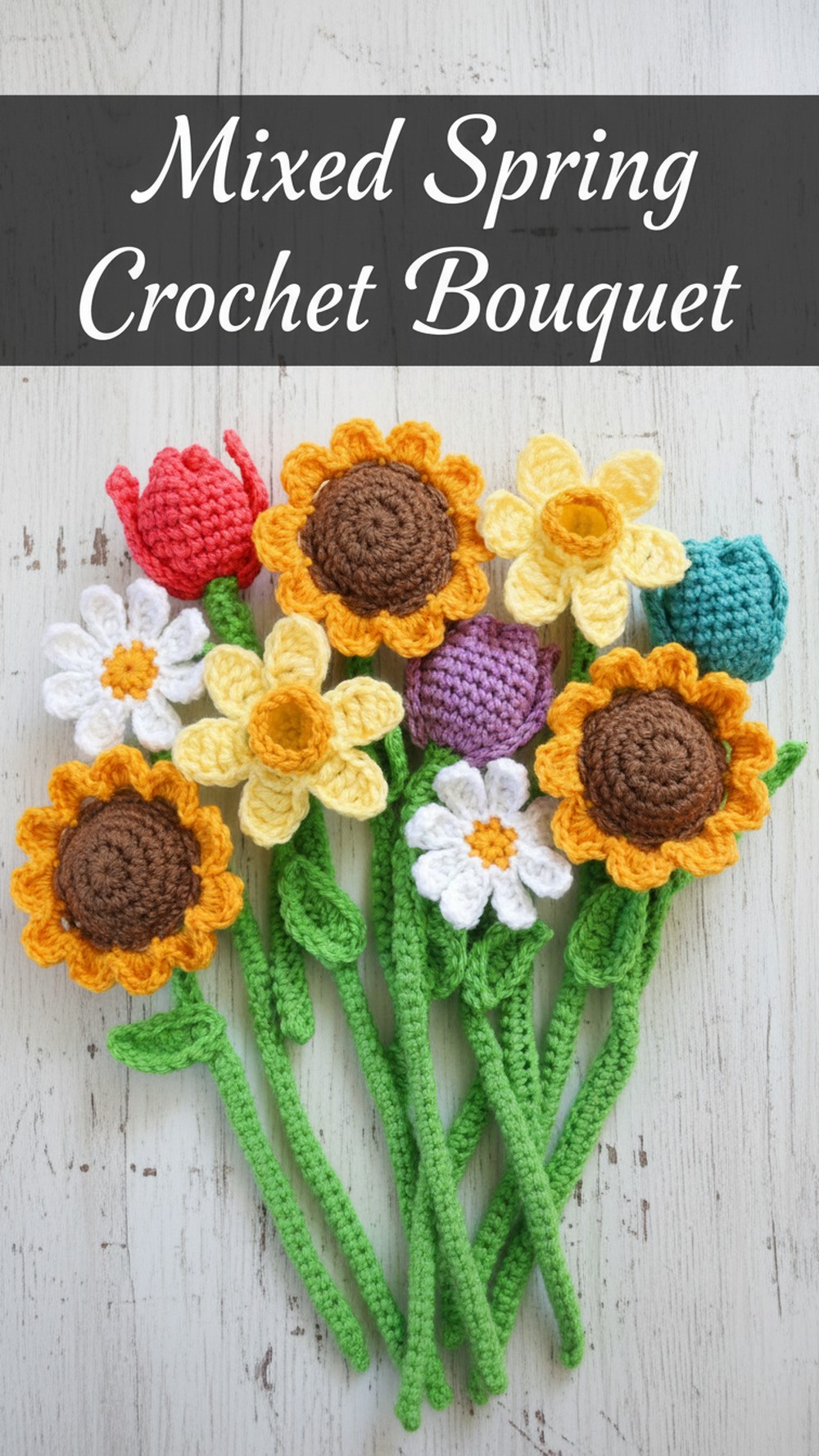 Mixed Spring Crochet Bouquet