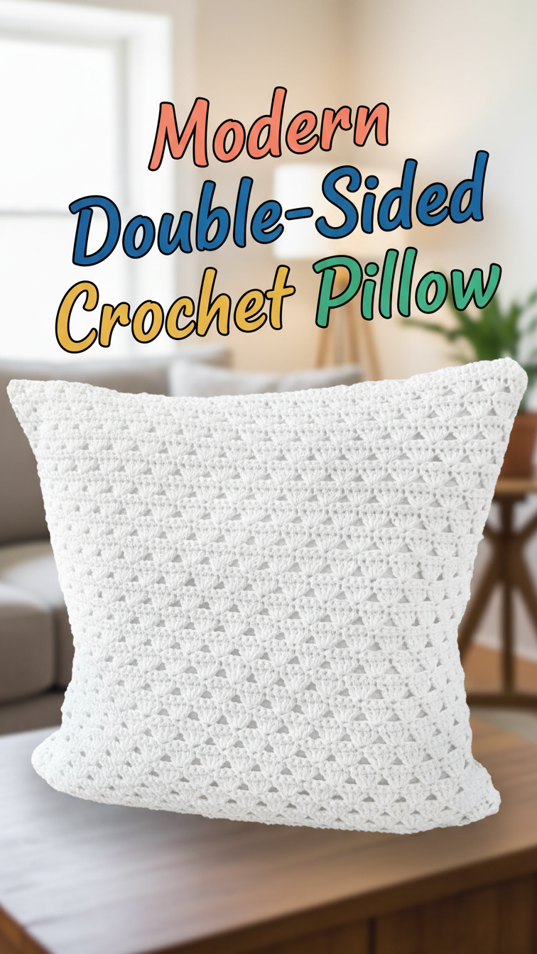 Modern Double-Sided Crochet Pillow