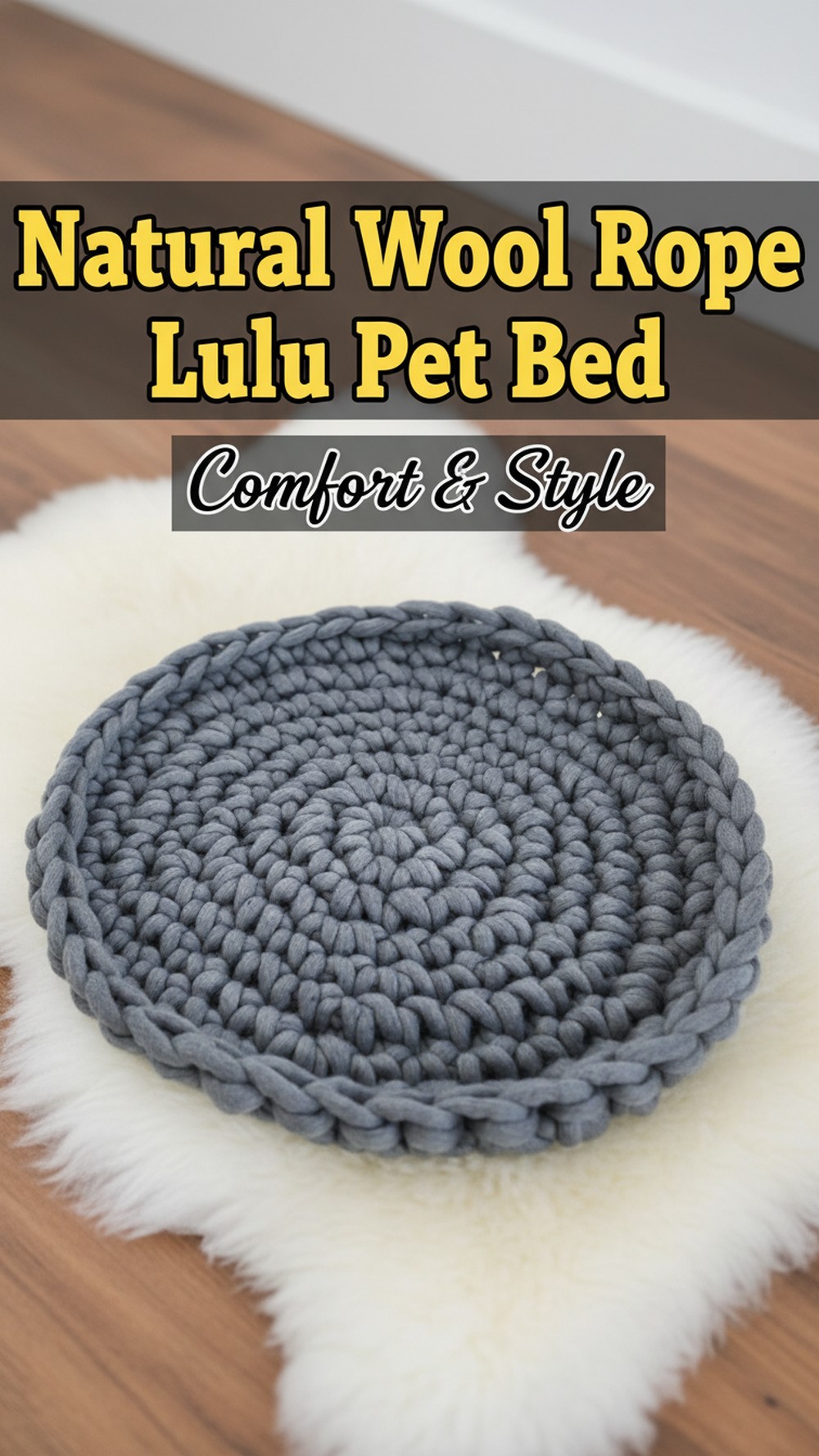 Natural Wool Rope Lulu Pet Bed