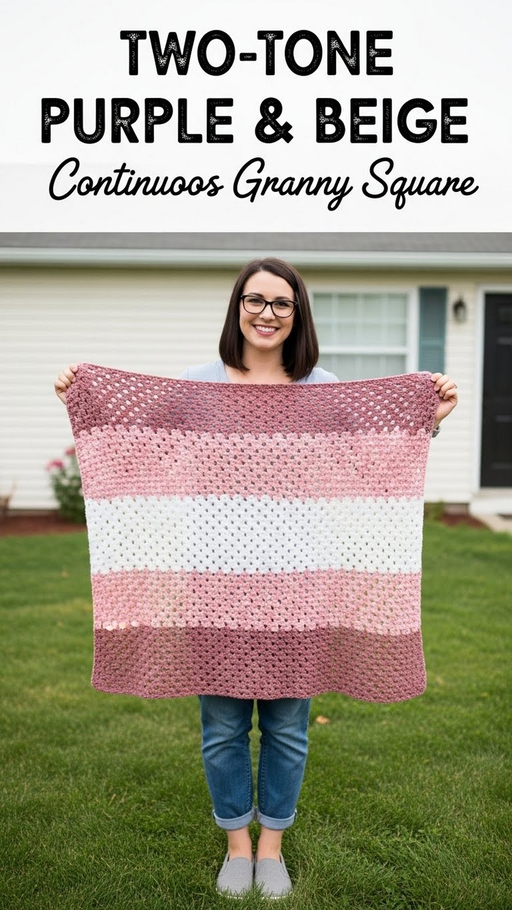 Ombre Sepia Easy Breezy Granny Stripe Throw