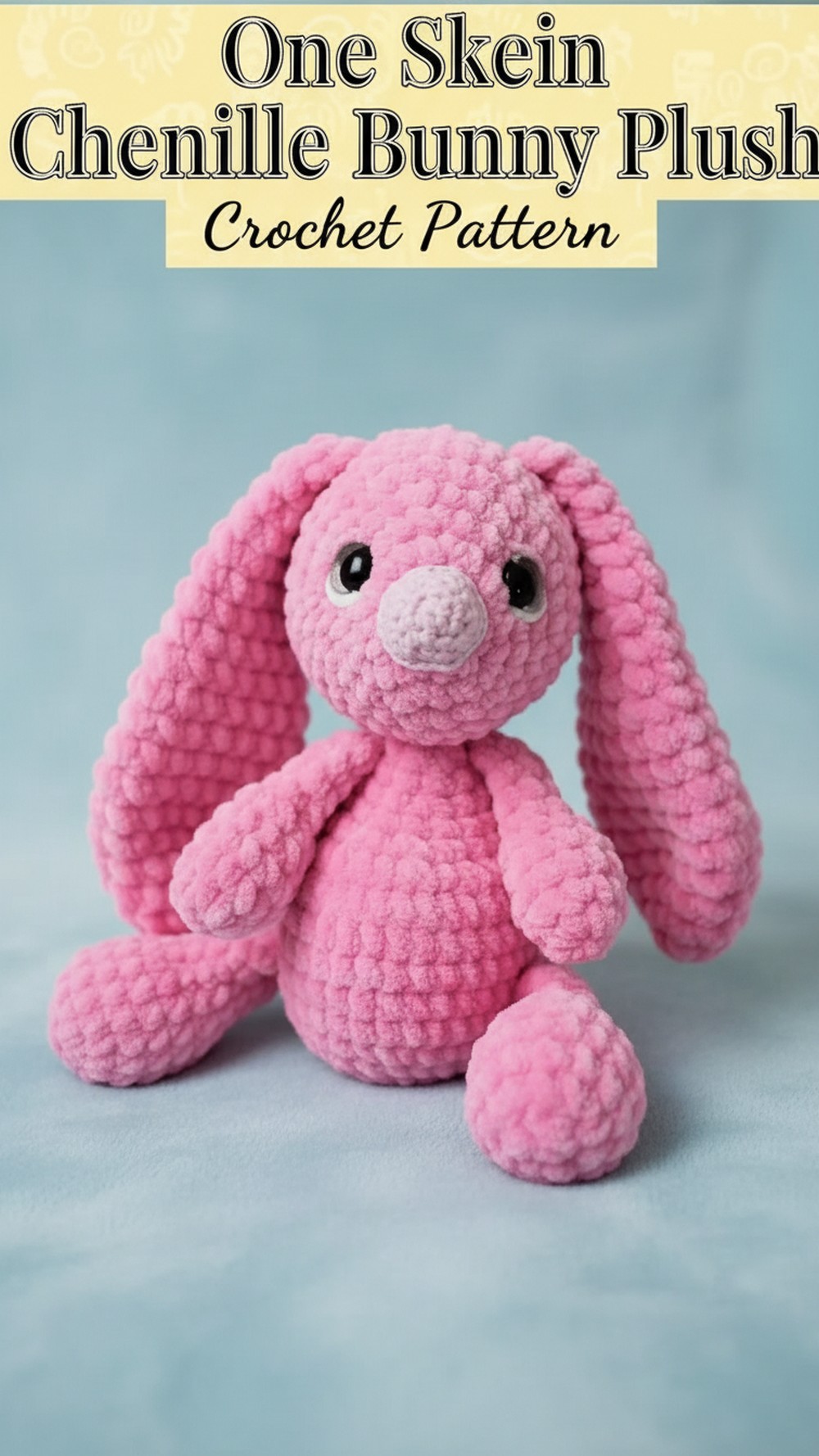 One Skein Chenille Bunny Plush