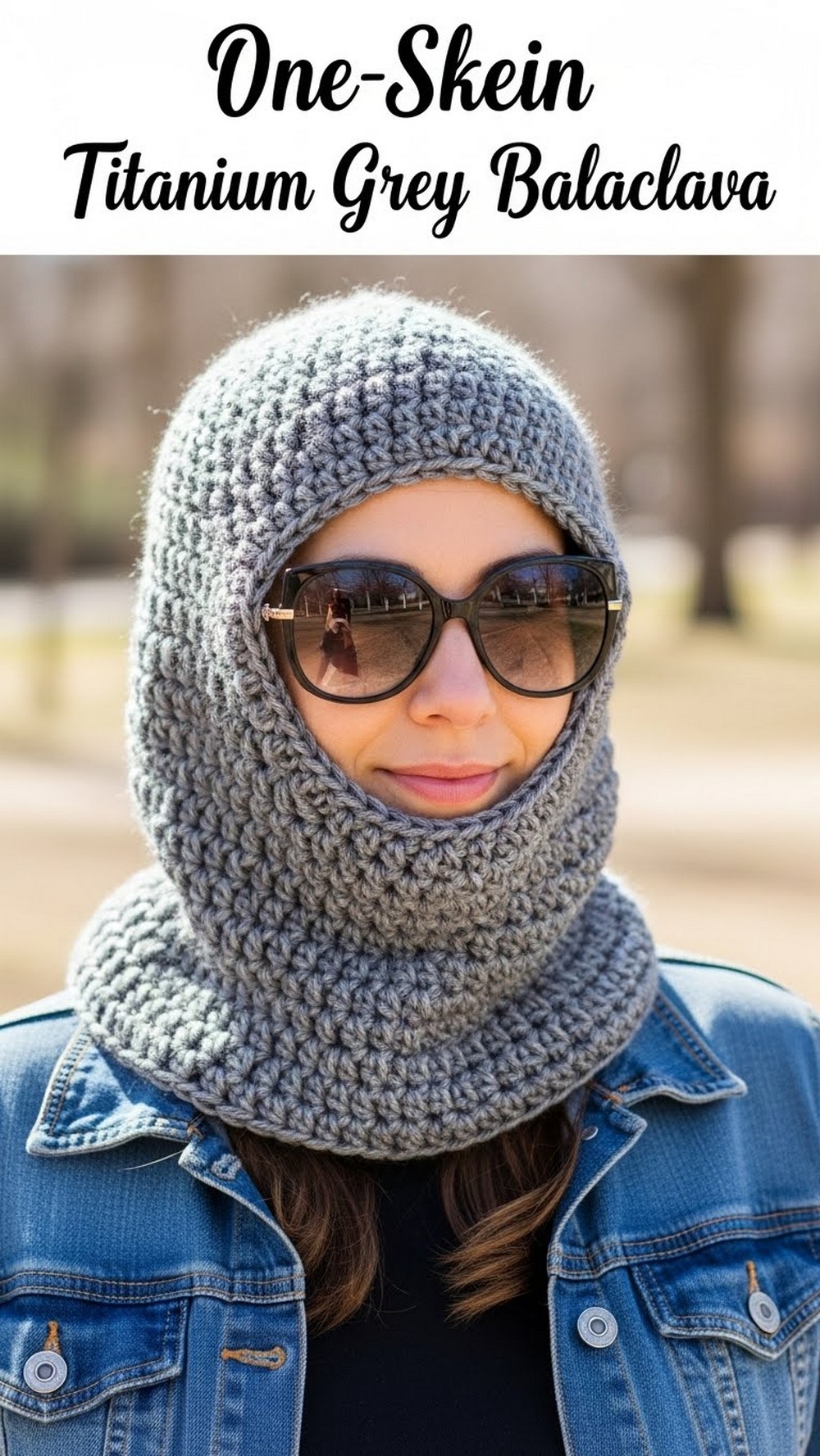 One-Skein Titanium Grey Balaclava