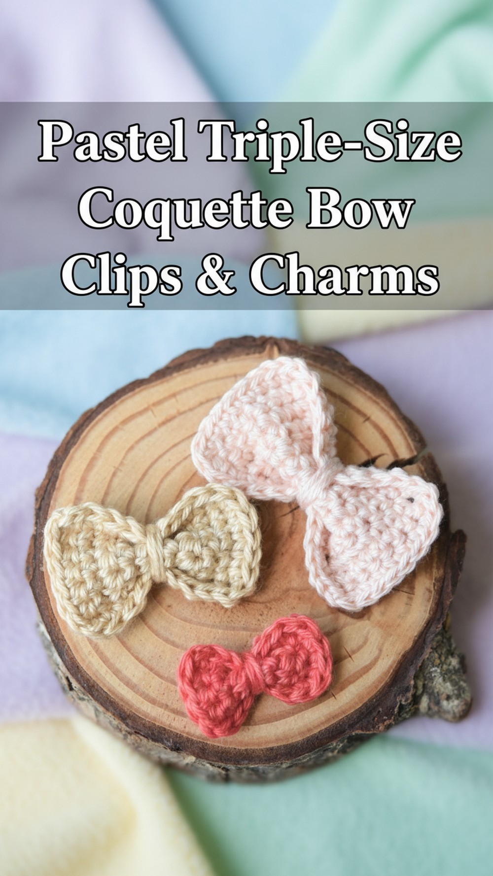 Pastel Triple-Size Coquette Bow Clips & Charms