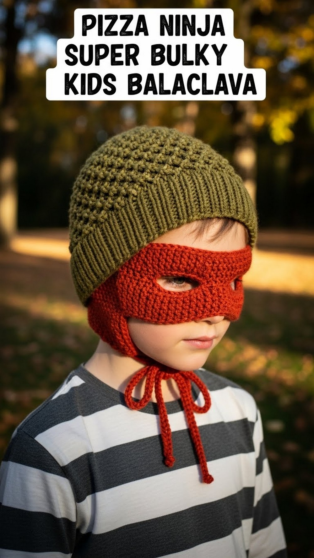 Pizza Ninja Super Bulky Kids Balaclava