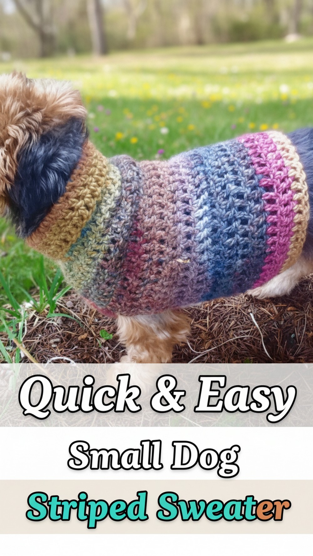 Quick & Easy Small Dog Striped Sweater