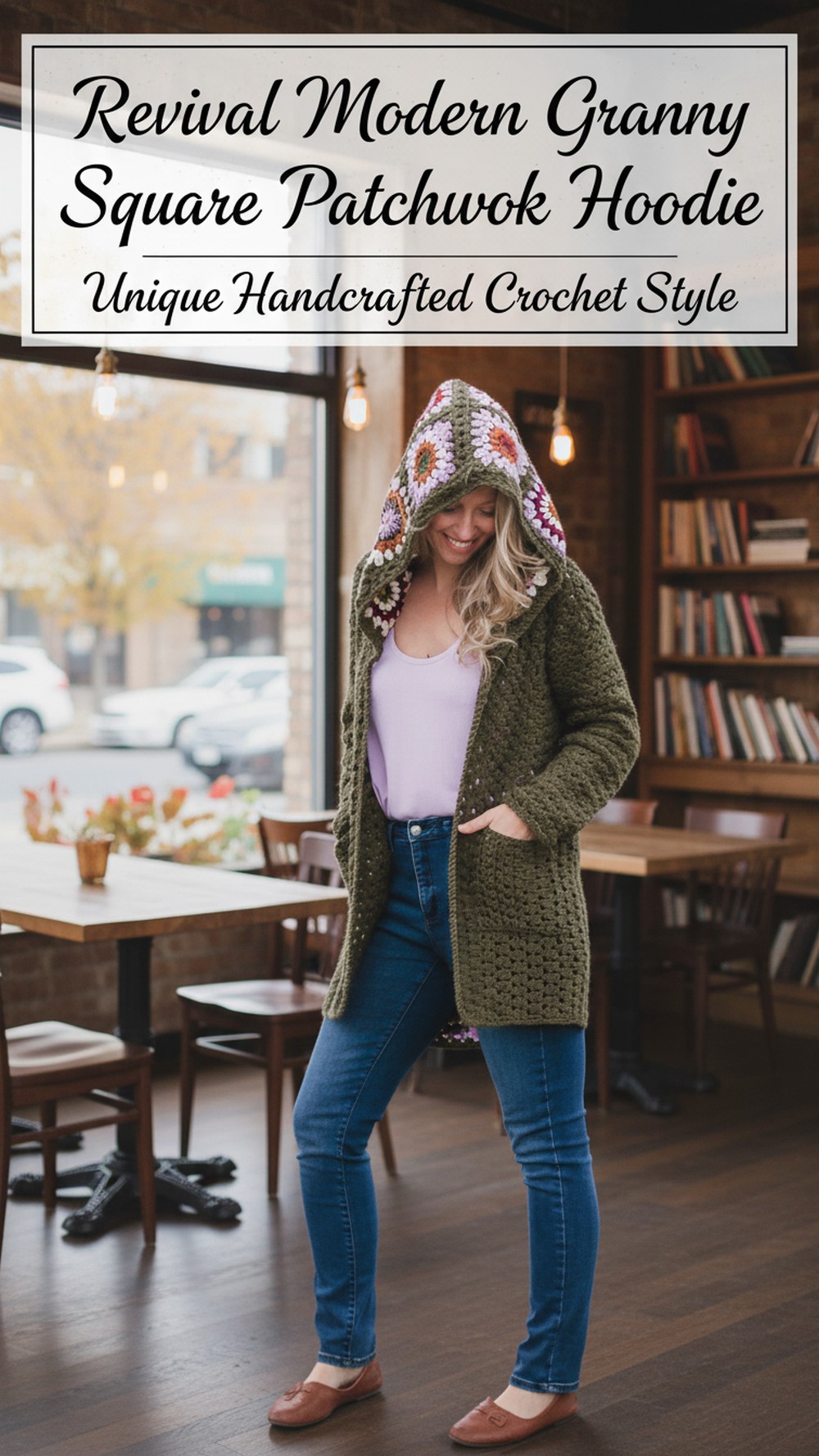 Revival Modern Granny Square Patchwork Hoodie