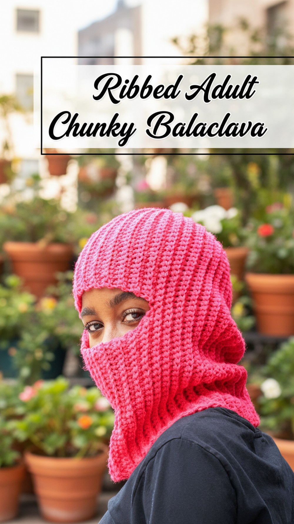 Ribbed Adult Chunky Balaclava