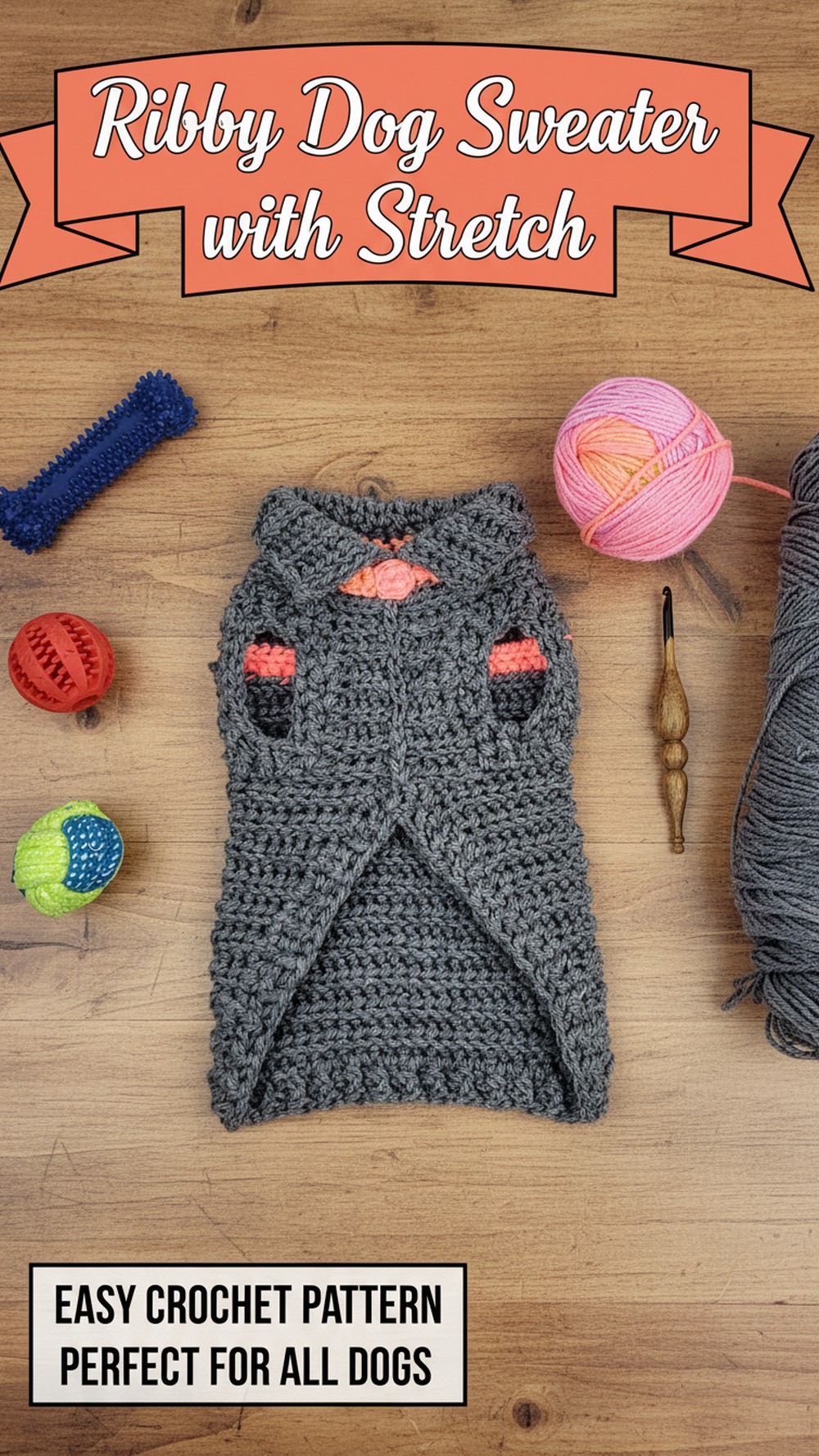 Ribby Dog Sweater with Stretch