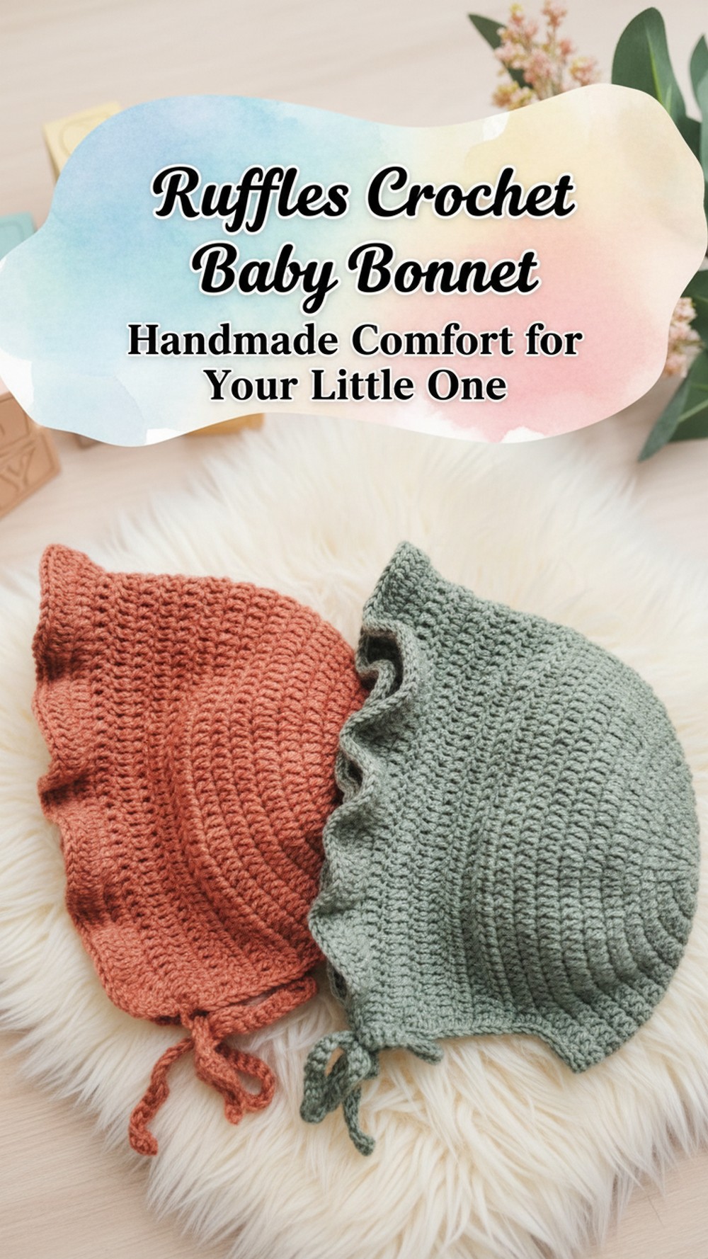 Ruffles Crochet Baby Bonnet