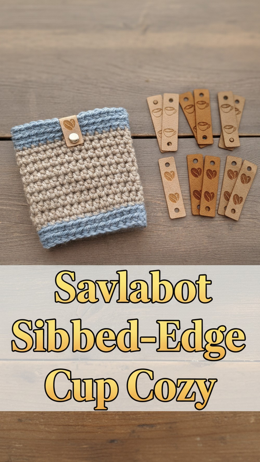 Savlabot Simple Ribbed-Edge Cup Cozy