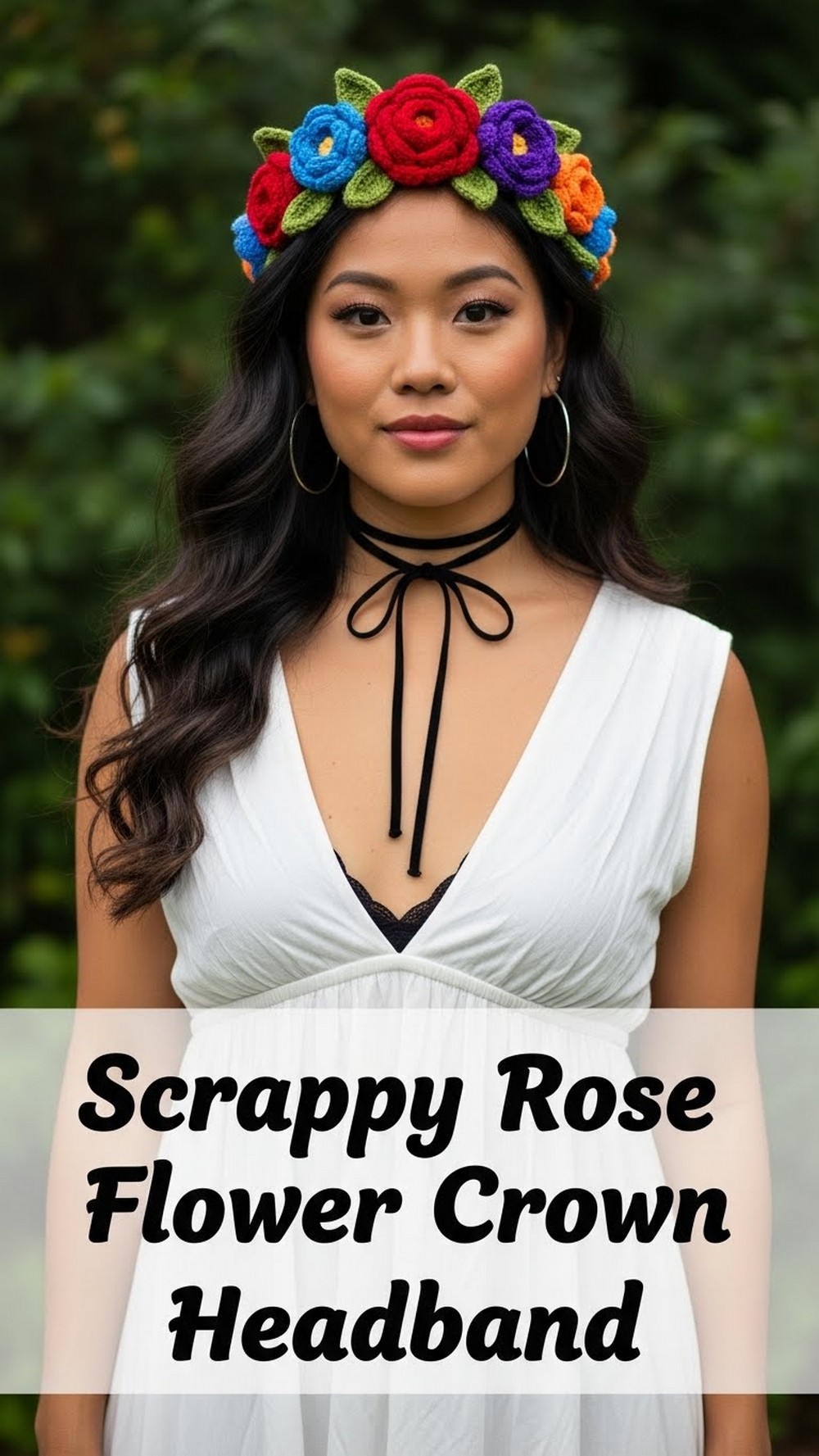 Scrappy Rose Flower Crown Headband