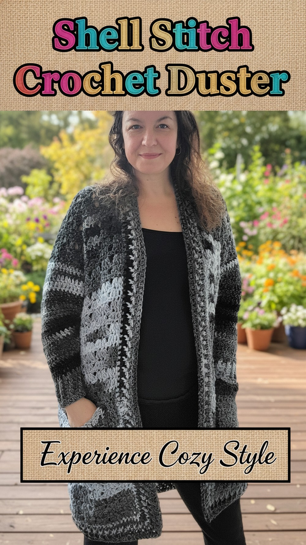 Shell Stitch Crochet Duster