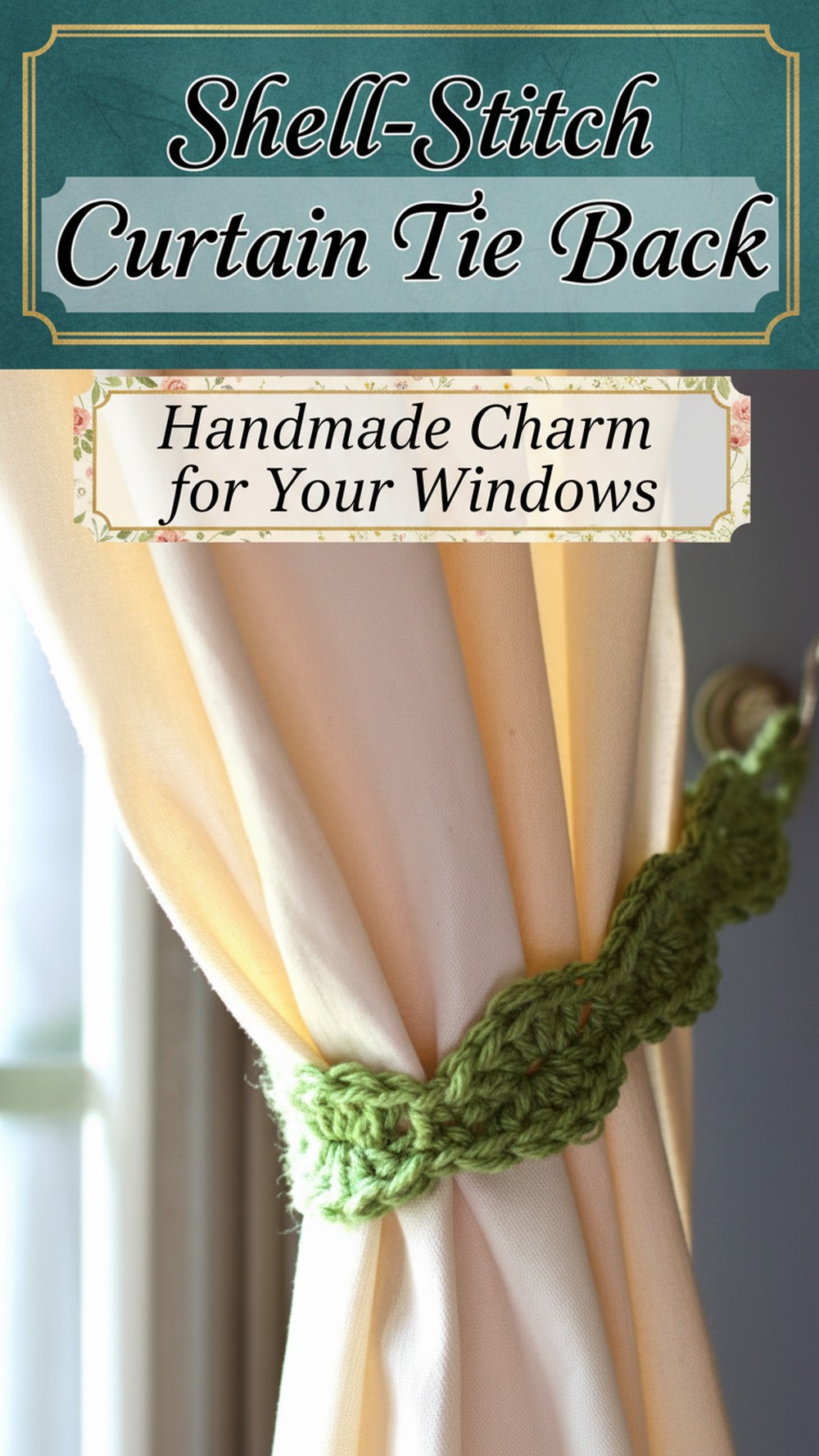 Shell-Stitch Curtain Tie Back