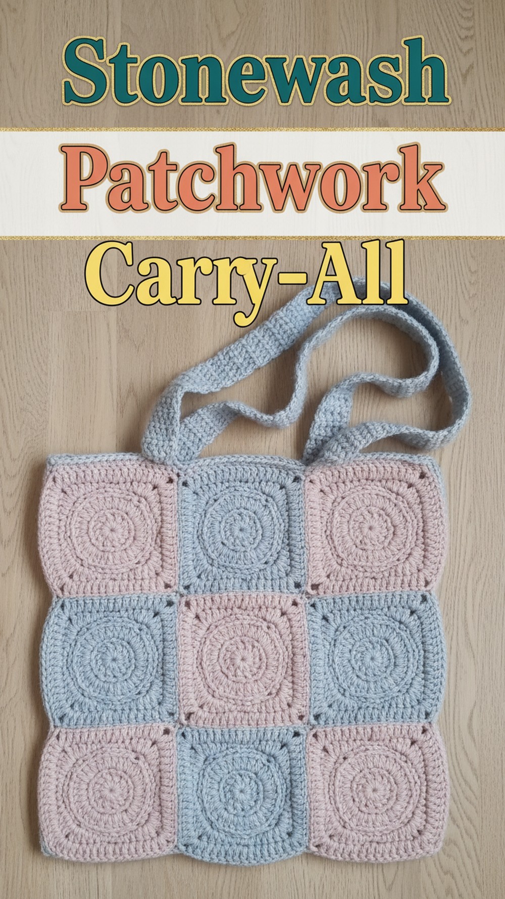 Stonewash Patchwork Carry-All