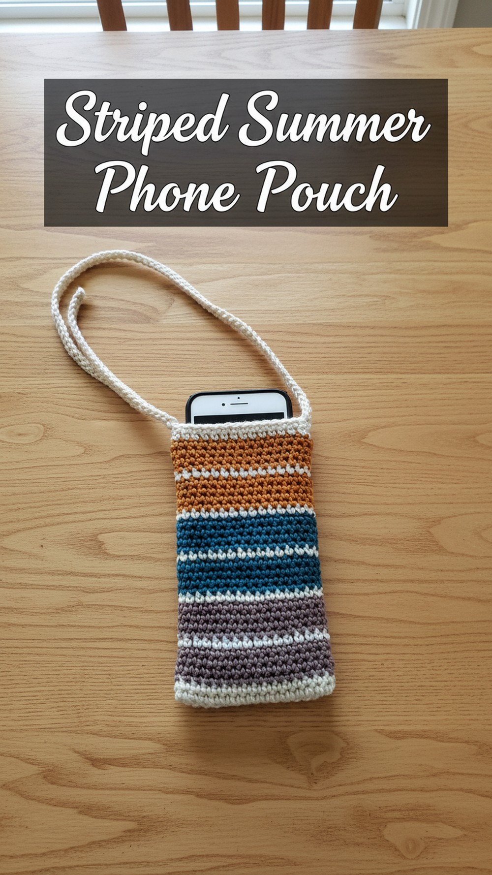 Striped Summer Phone Pouch
