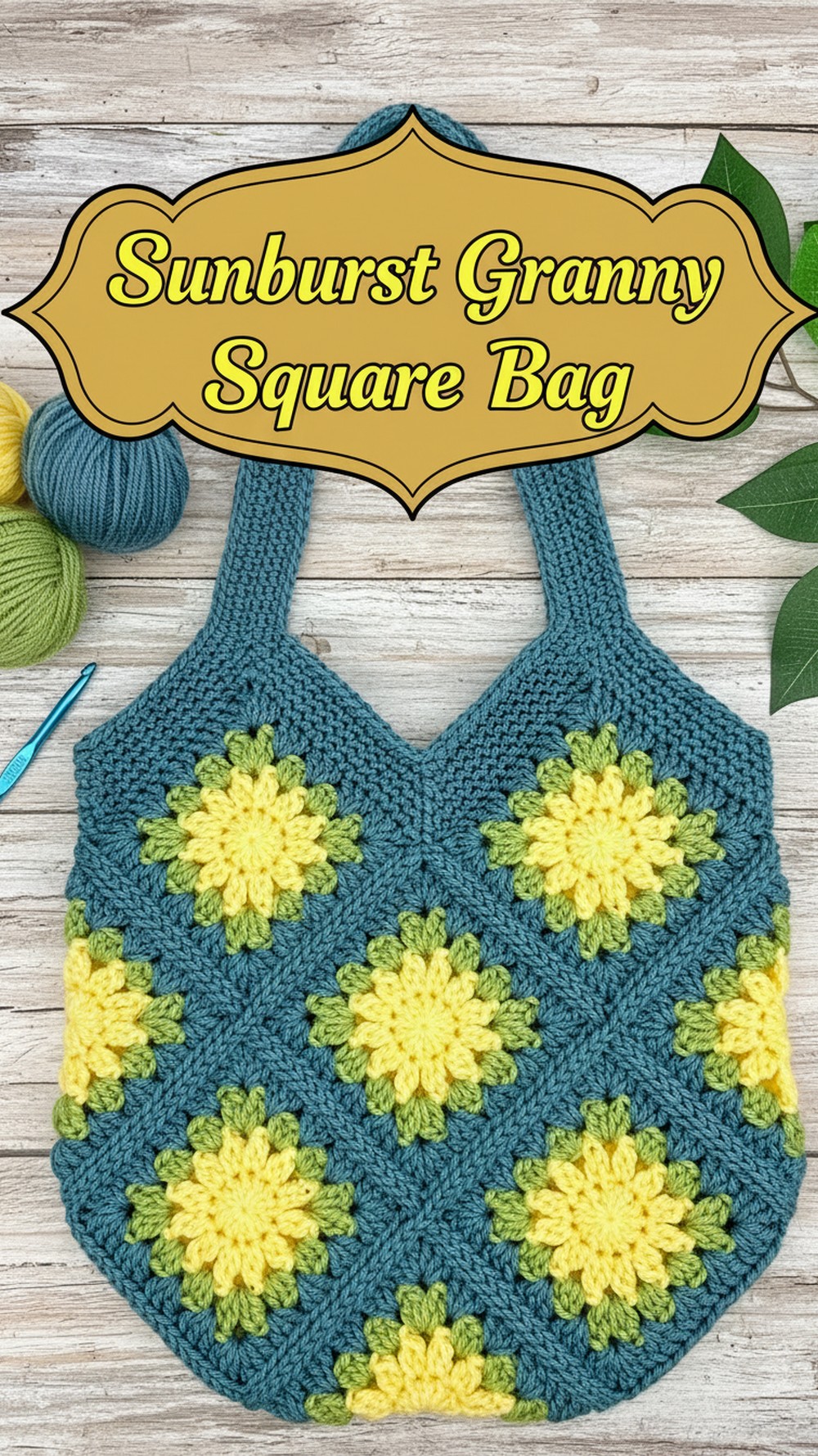 Sunburst Granny Square Bag