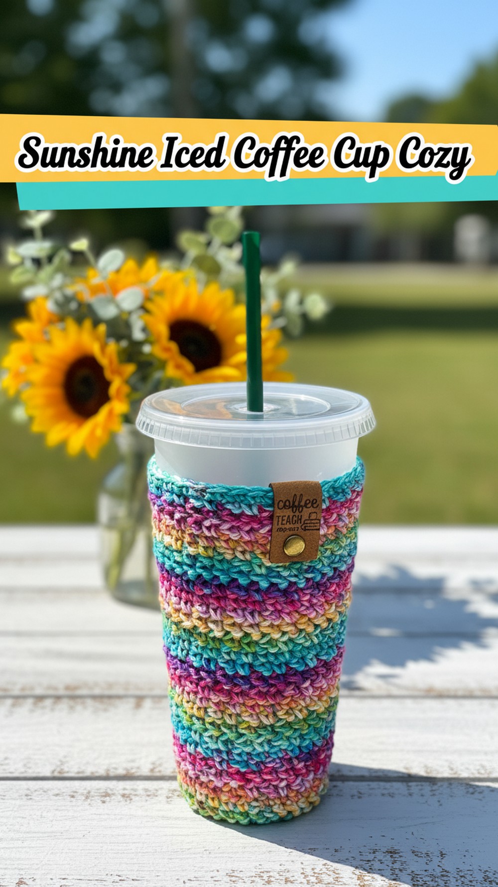Sunshine Iced Coffee Cup Cozy
