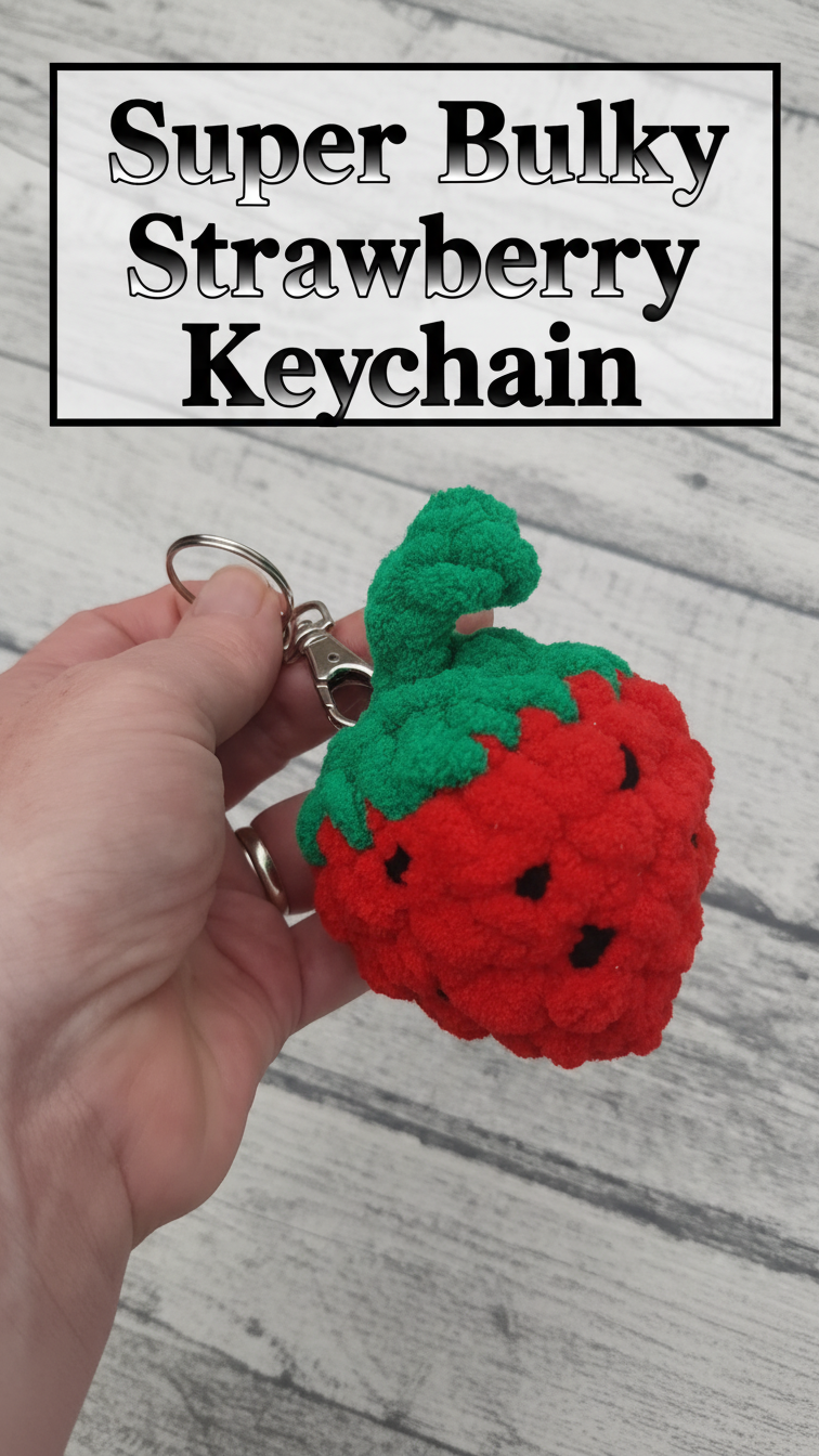 Super Bulky Strawberry Keychain