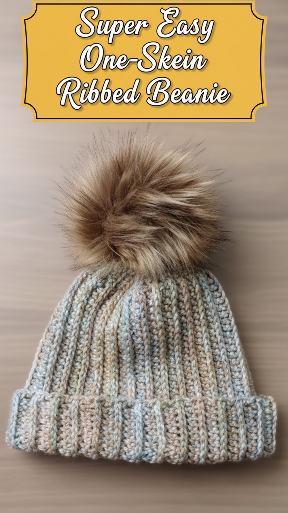 Super Easy One-Skein Ribbed Beanie