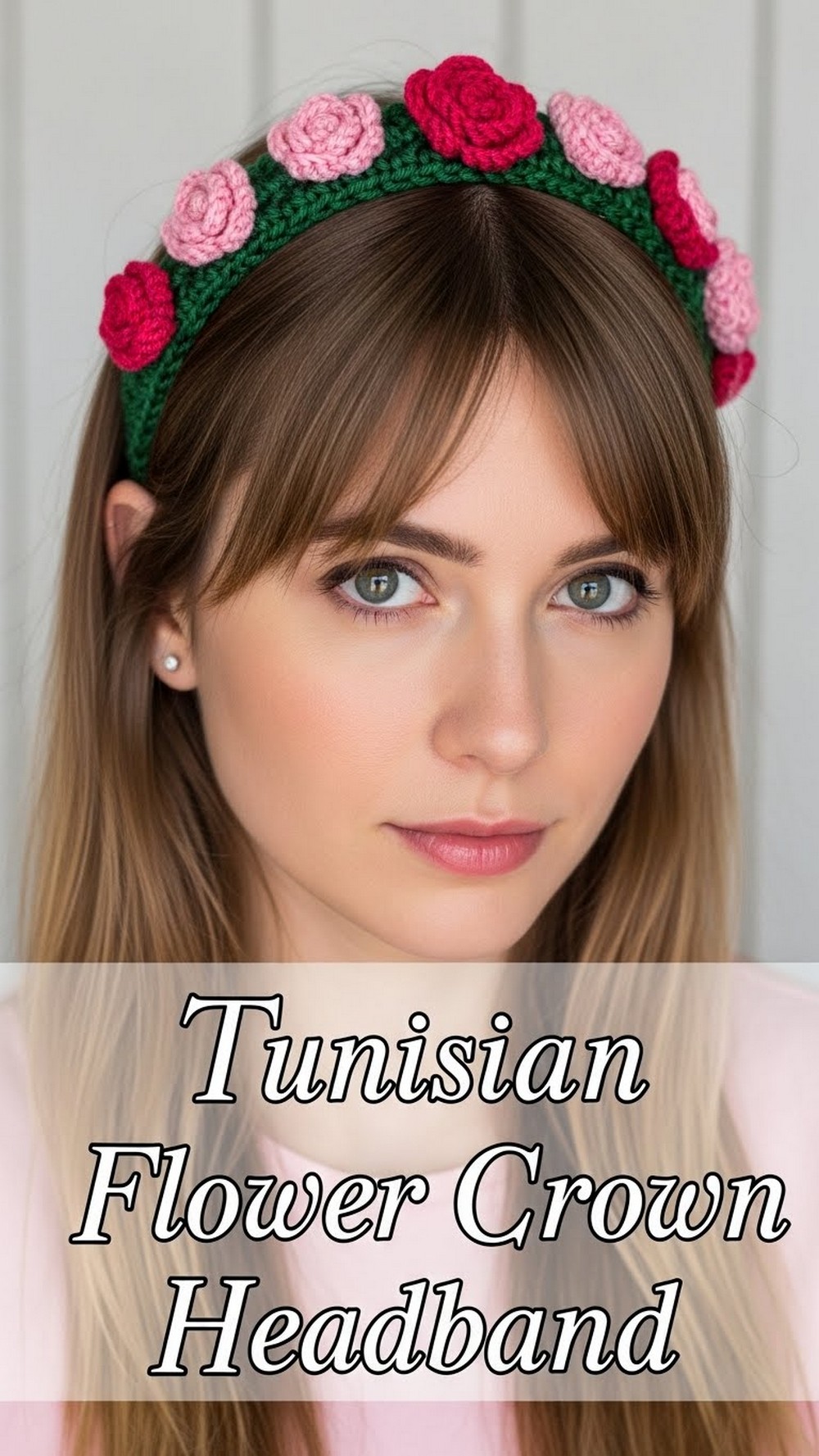 Tunisian Flower Crown Headband