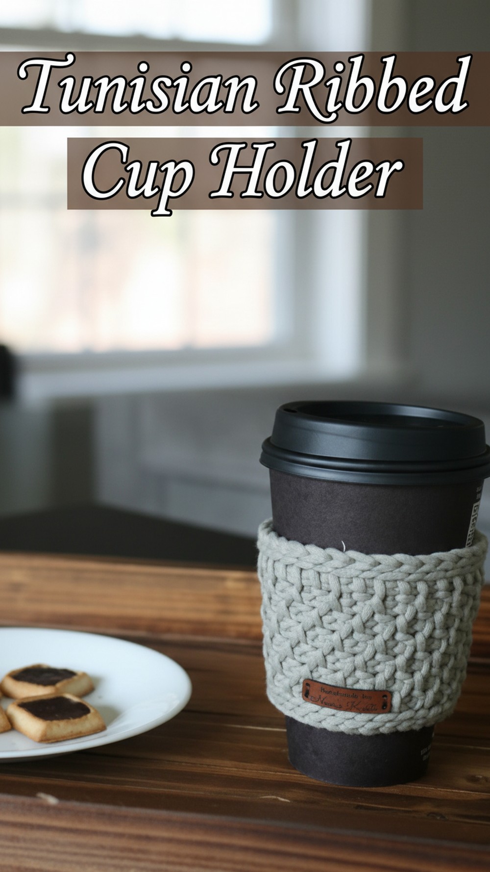 Tunisian Ribbed Cup Holder