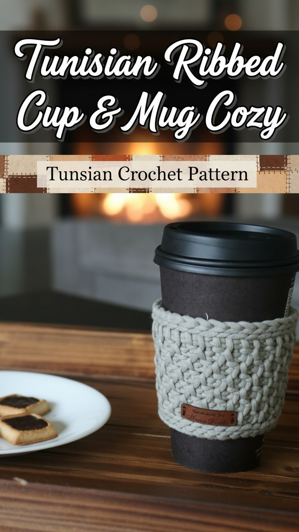 Tunisian Ribbed Cup & Mug Cozy