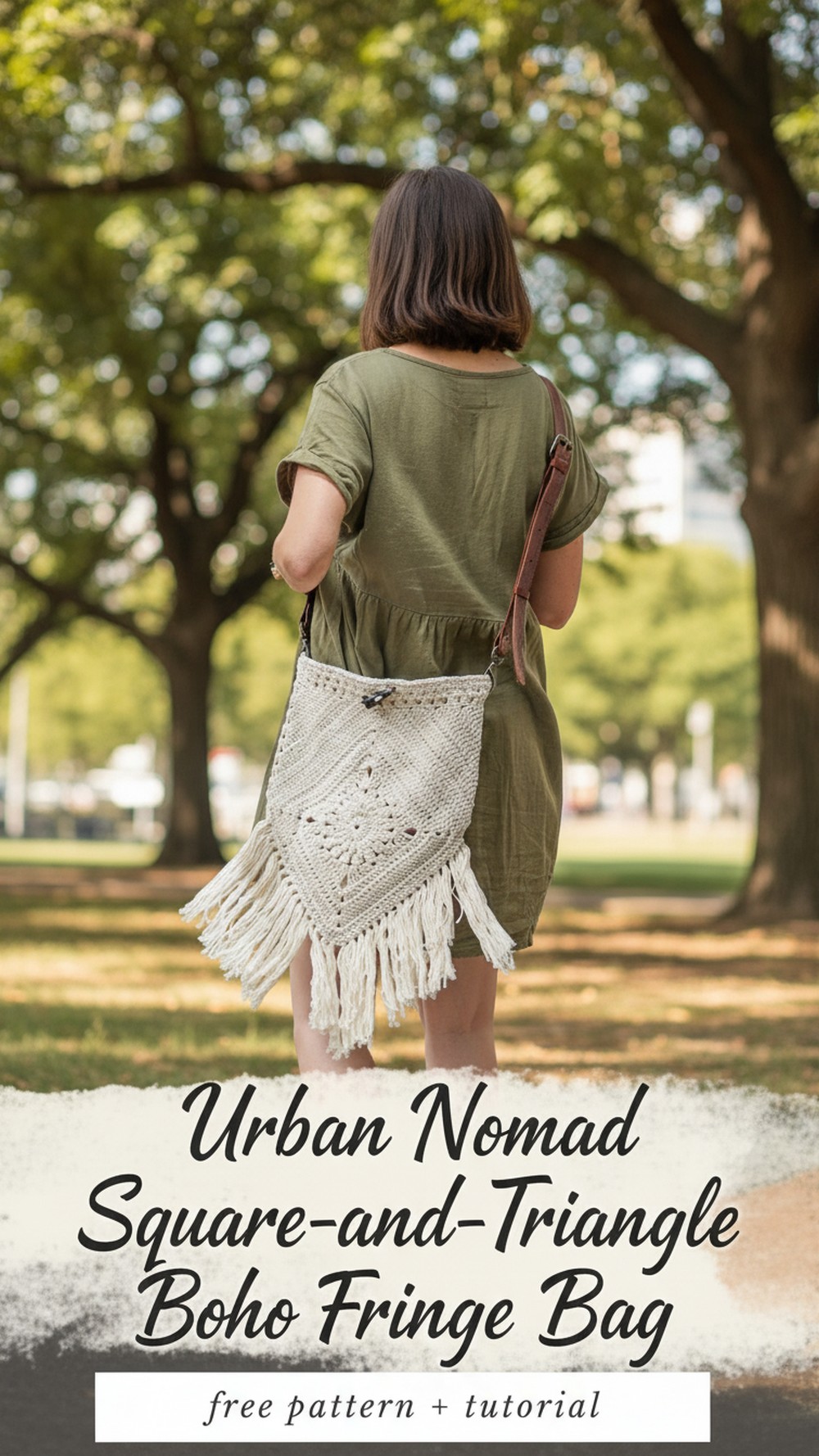 Urban Nomad Square-and-Triangle Boho Fringe Bag