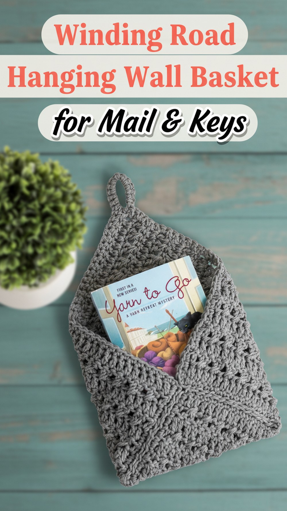 Winding Road Hanging Wall Basket for Mail & Keys