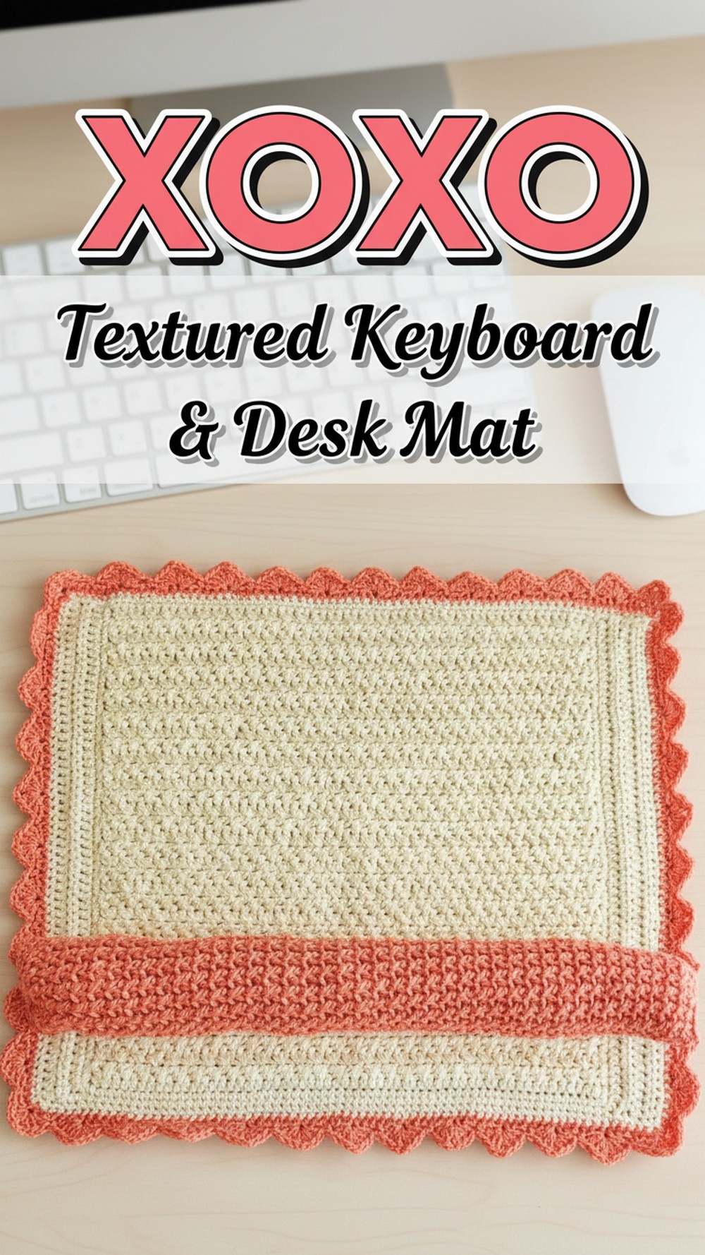 XOXO Textured Keyboard & Desk Mat