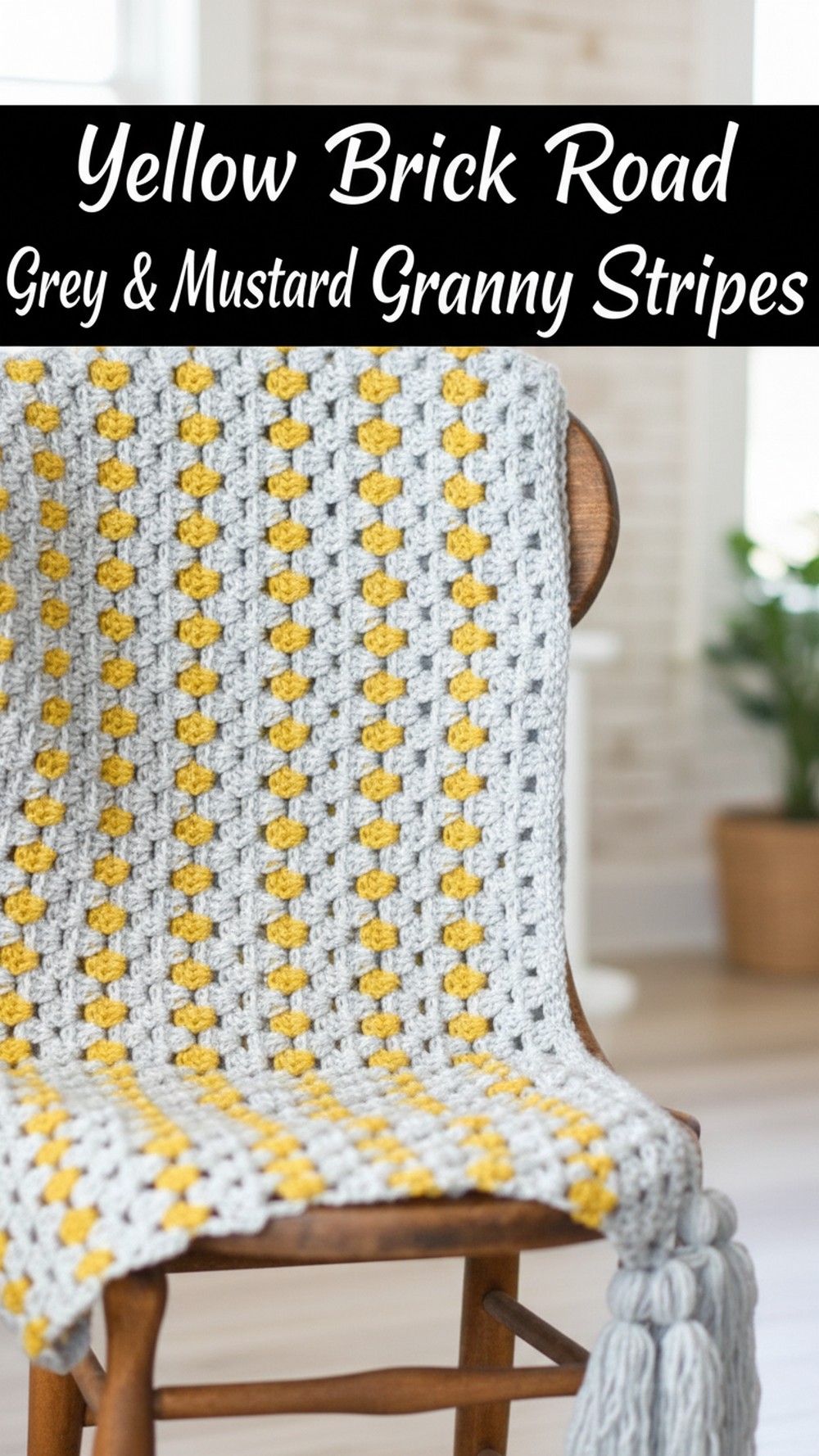 Yellow Brick Road Grey & Mustard Granny Stripes