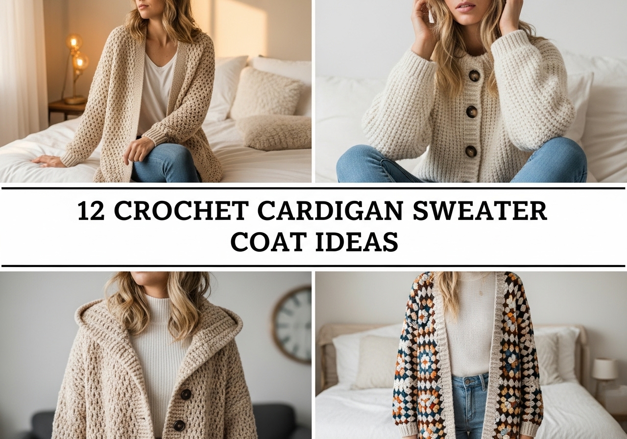 Crochet Cardigan Sweater Coat Ideas