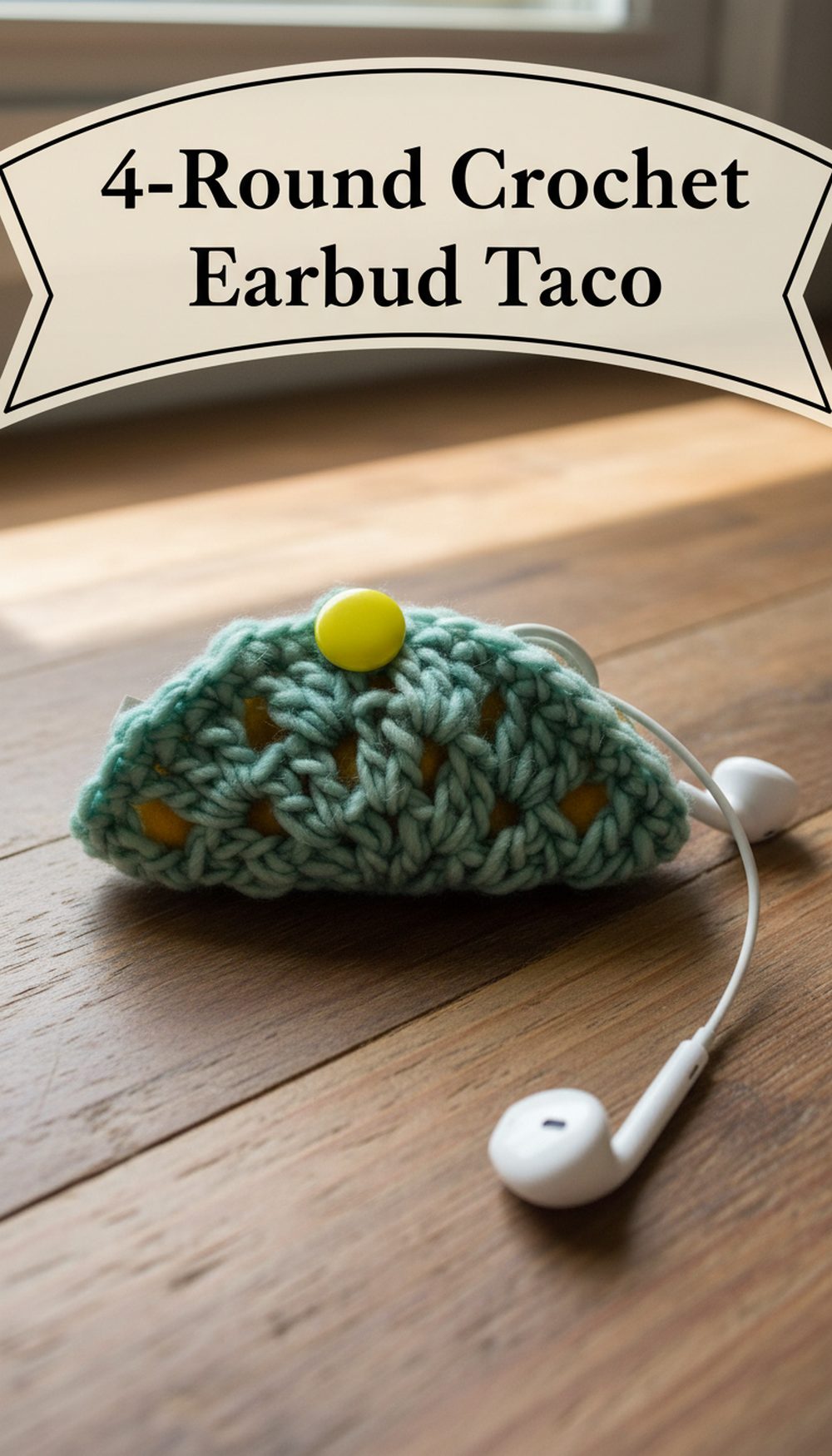-Round Crochet Earbud Taco