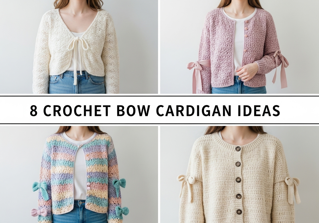 Crochet Bow Cardigan Ideas