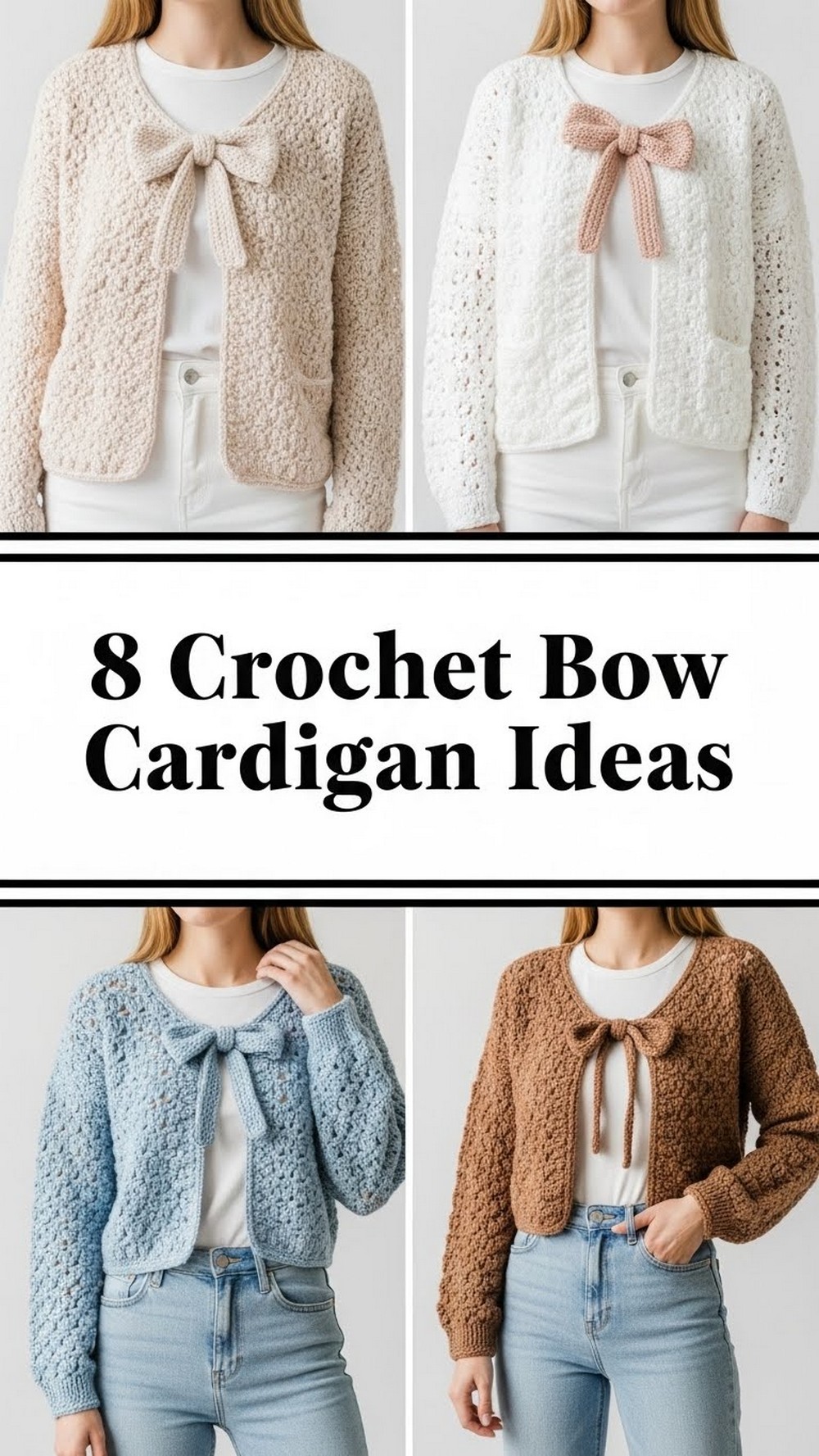 Crochet Bow Cardigan Ideas