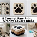 Crochet Paw Print Granny Square Ideas