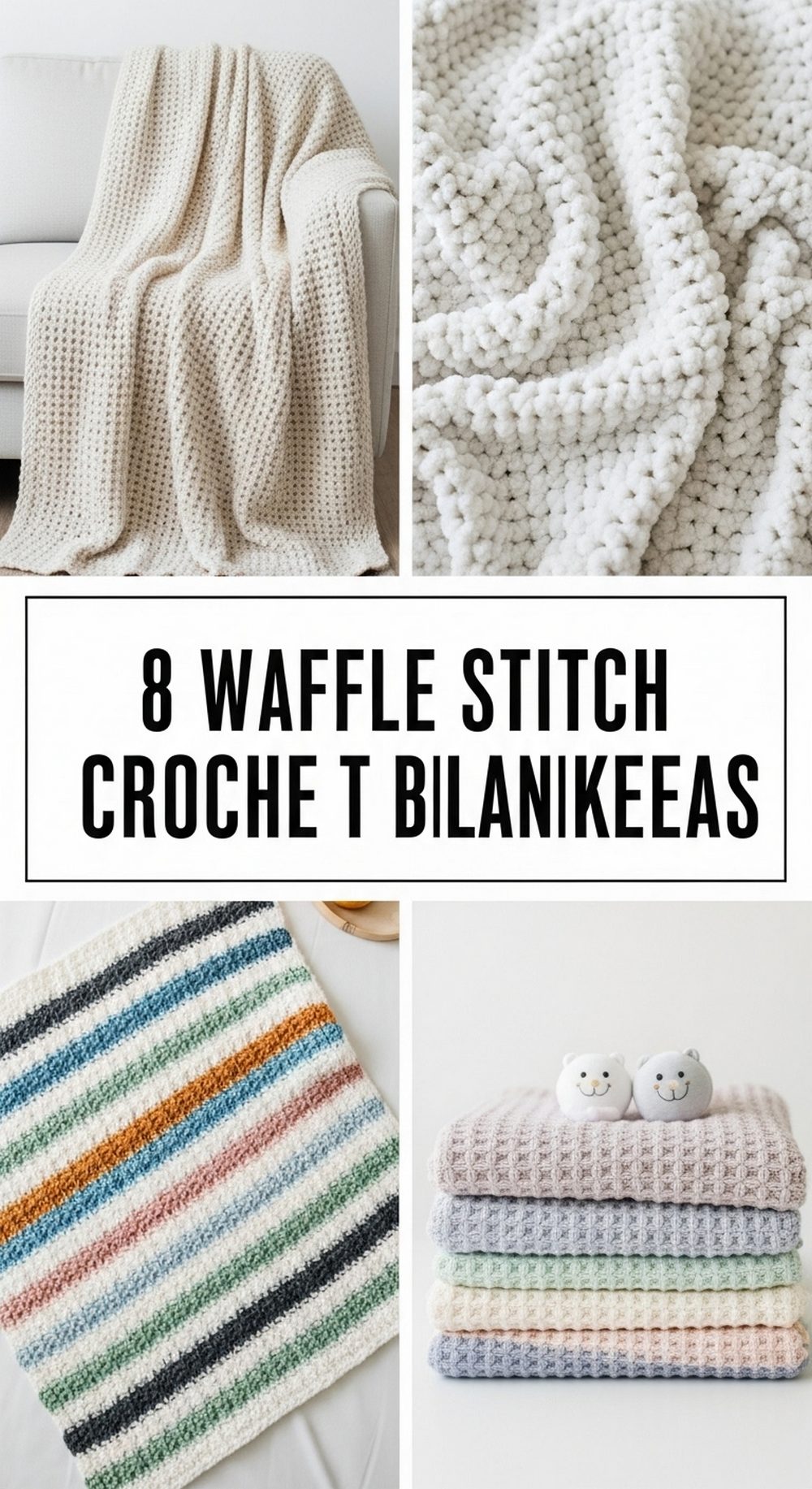 Waffle Stitch Crochet Blanket Ideas