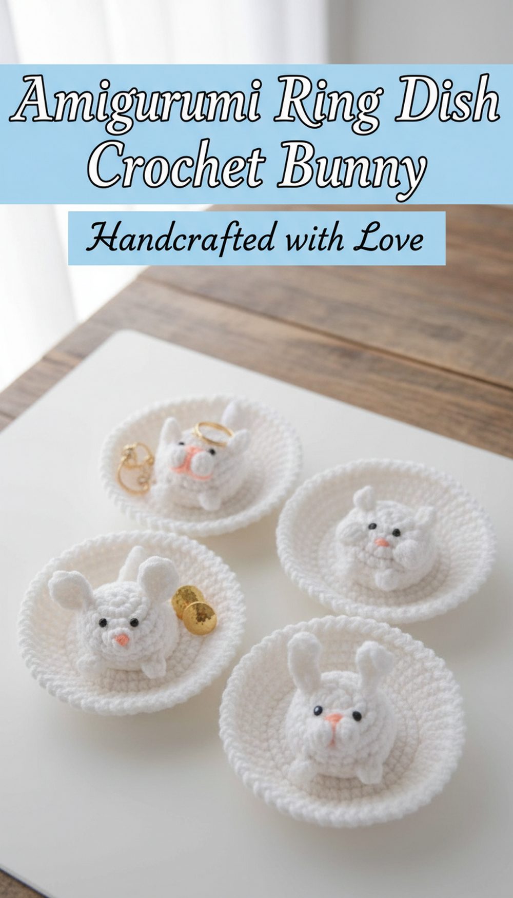 Amigurumi Ring Dish Crochet Bunny