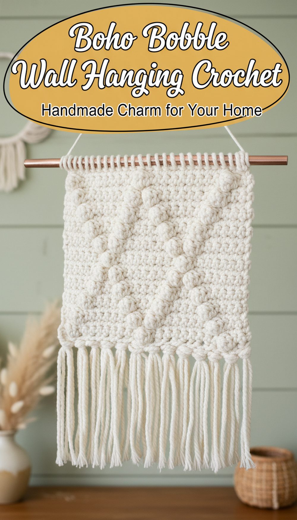Boho Bobble Wall Hanging Crochet