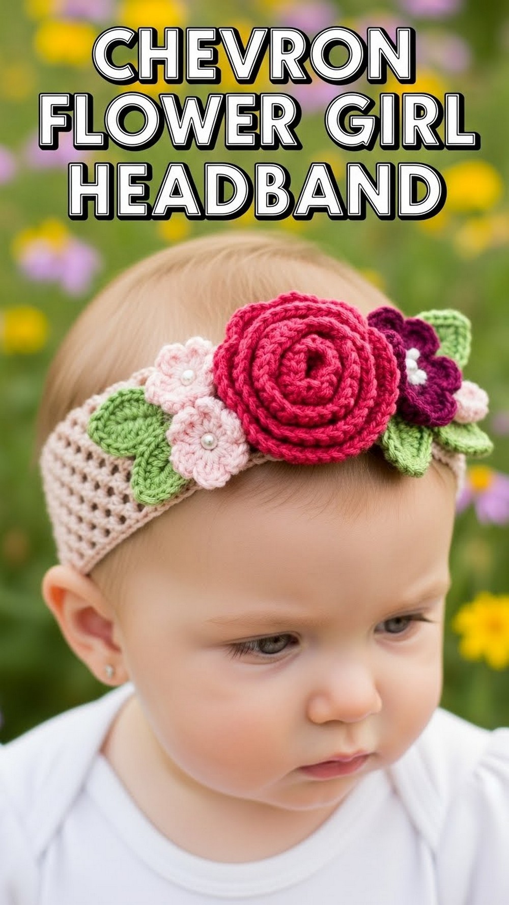 Chevron Flower Girl Headband