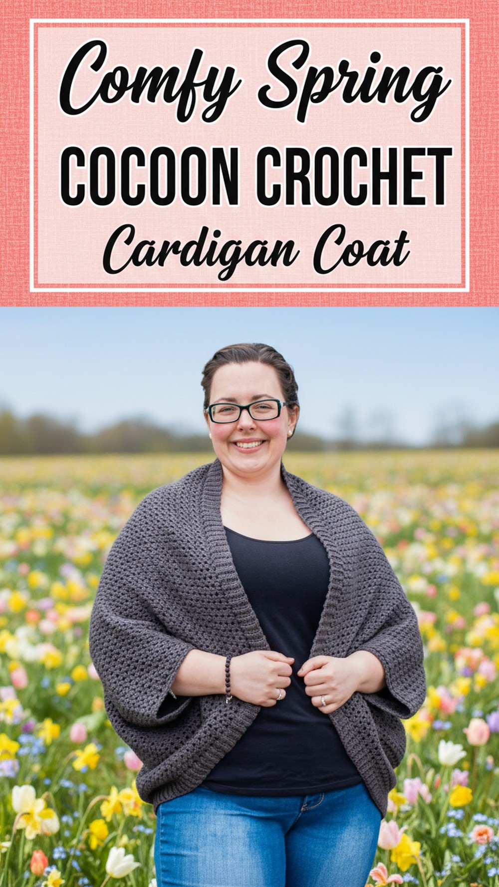 Comfy Spring Cocoon Crochet Cardigan Coat