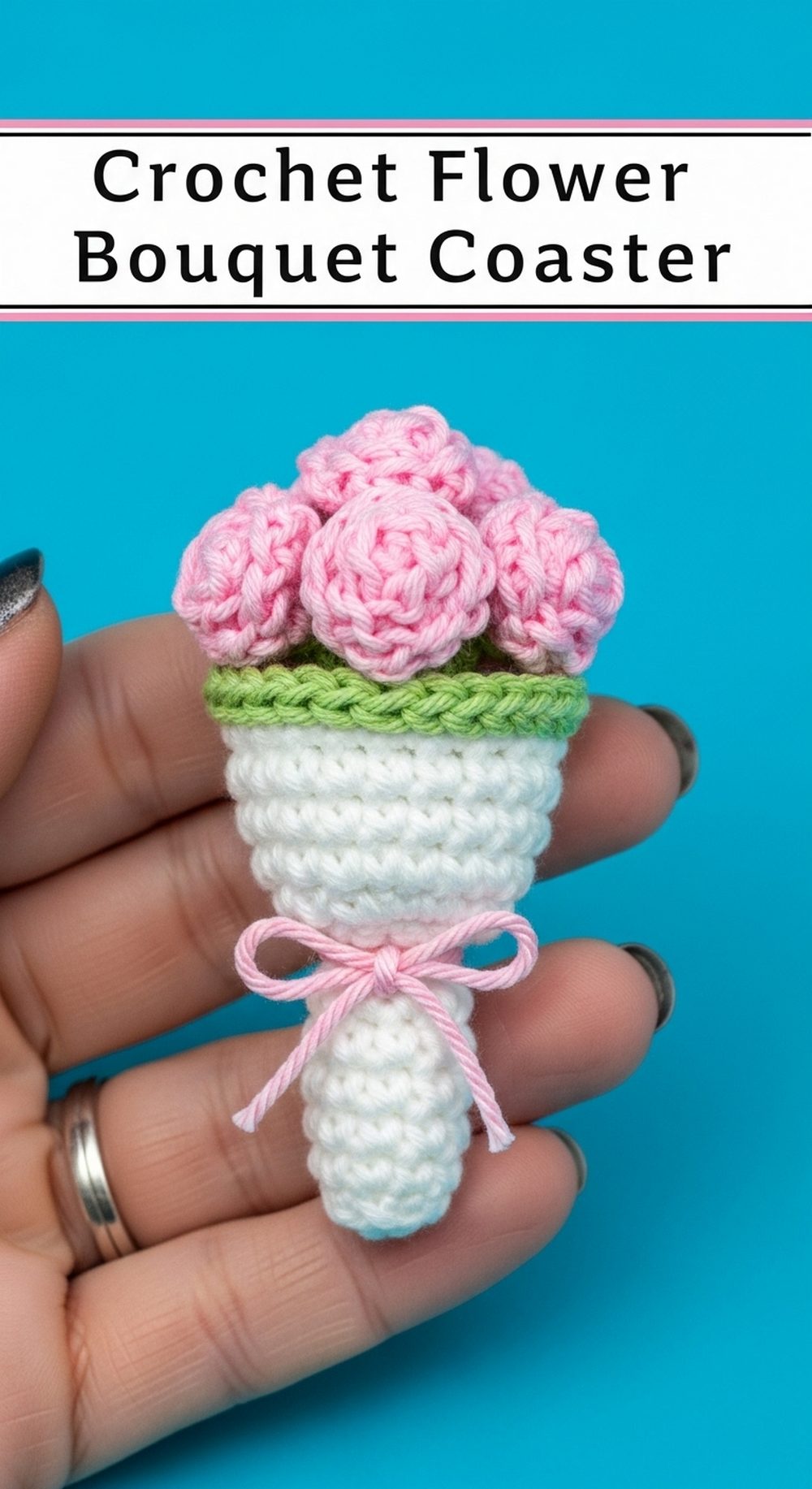 Crochet Flower Bouquet Coaster